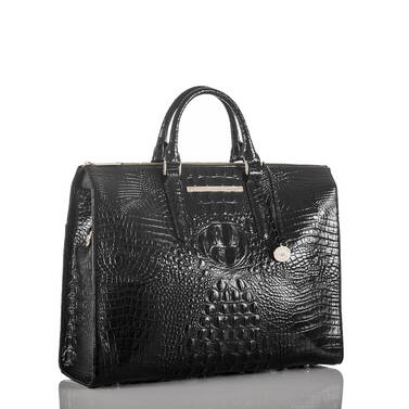 Leather Business Tote Bag | Black Melbourne | BRAHMIN