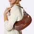 Small Bekka Pecan Melbourne on figure for scaleSmall Bekka Shoulder Bag Pecan Melbourne Shoulder View
