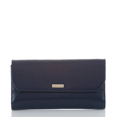 Soft Checkbook Wallet Navy Topsail Front