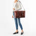 Duxbury Carryall Pecan Melbourne on figure for scale