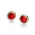 Round Crystal Earrings Ruby Fairhaven Front