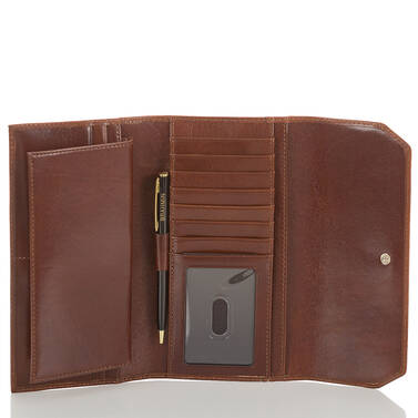 Soft Checkbook Wallet Cognac Topsail Interior