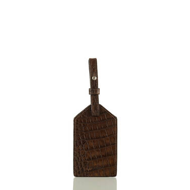 Mens Luggage Tag Cocoa Brown Vintage Melbourne Front