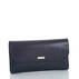 Soft Checkbook Wallet Navy Topsail Side