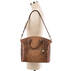 Large Duxbury Satchel Toasted Almond Melbourne on figure for scale