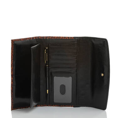 Modern Checkbook Wallet Linen Osmia Interior