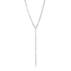 Curb Y Necklace Rhodium Plated Providence Front