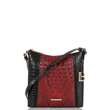 Katie Leather Crossbody, Vintage Red Stanza