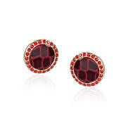 Round Crystal Earrings Rose Fairhaven