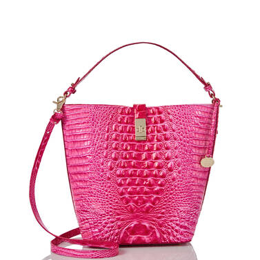 Shira Leather Bucket Bag, Pink Cosmo Melbourne