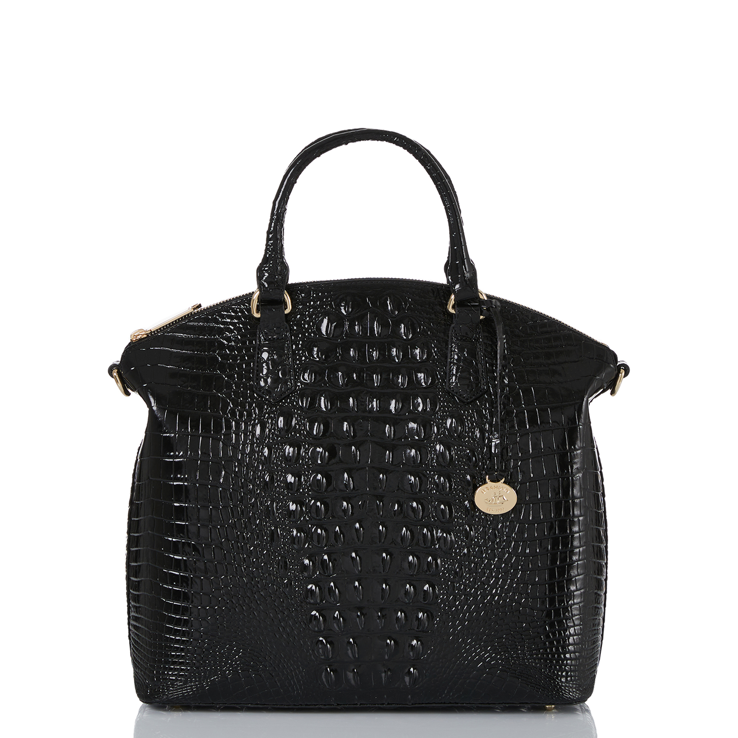 Brahmin Melbourne Large Duxbury Satchel (Black) Handbags - Yahoo
