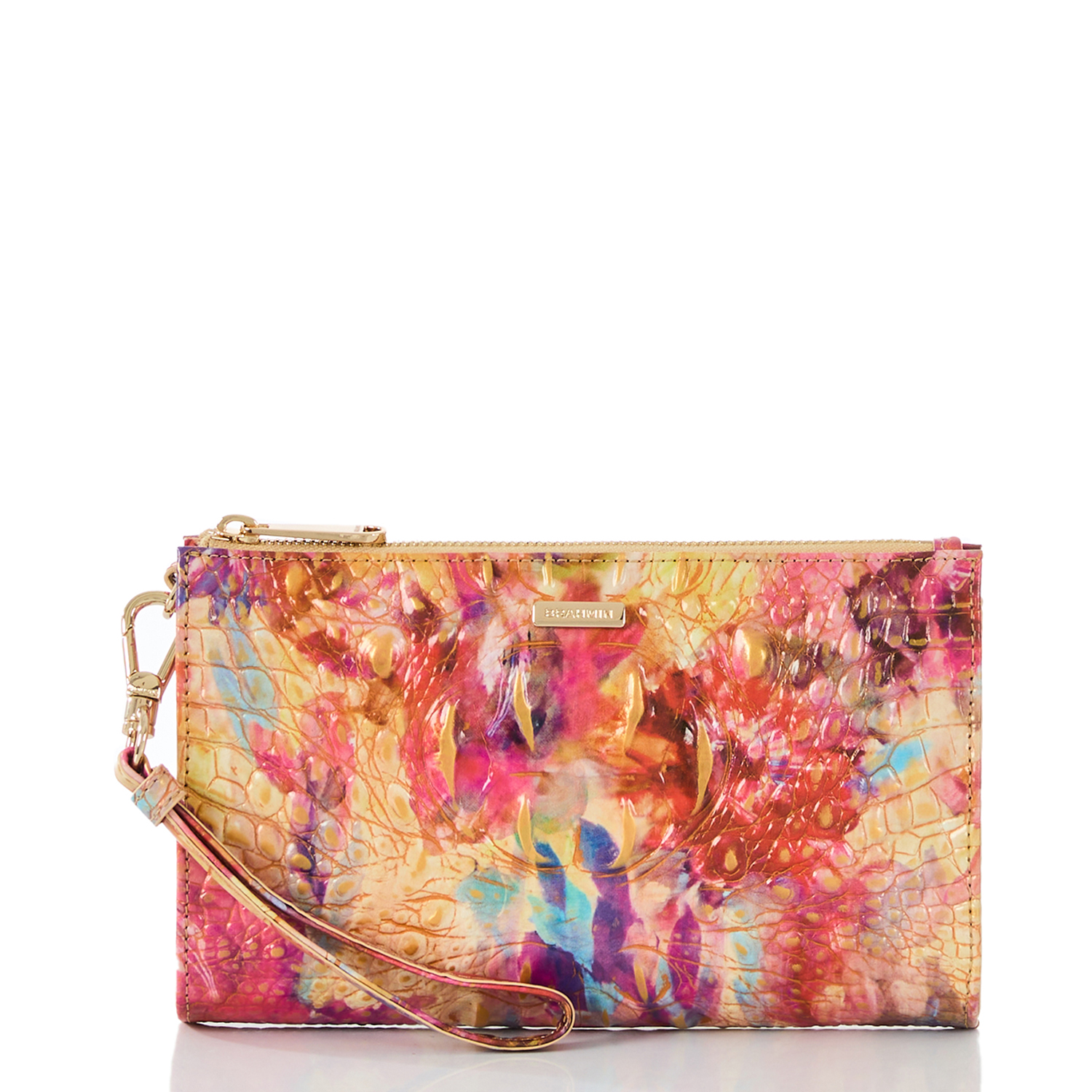 Brahmin Daisy Melbourne Embossed Leather Clutch In Happyhour