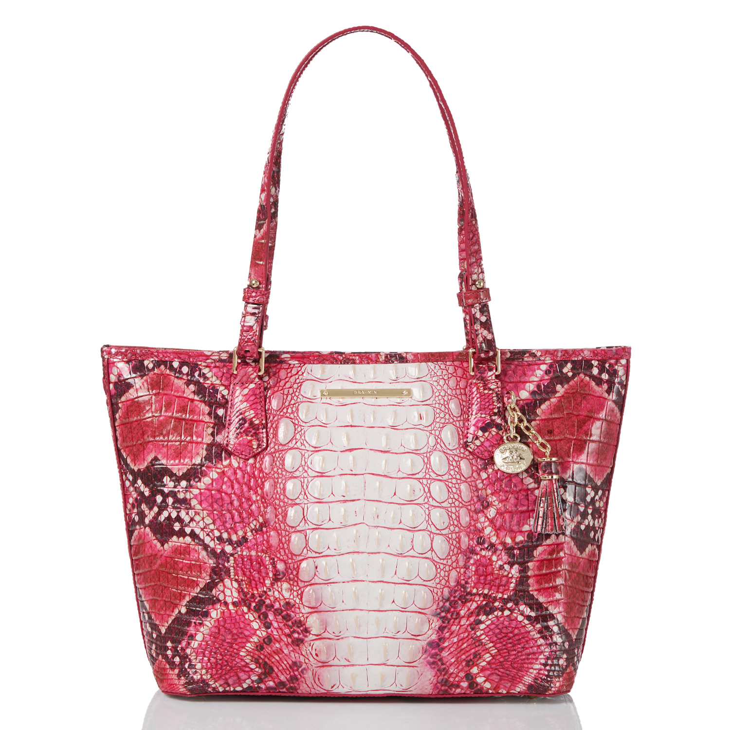 Shop Brahmin Medium Asher Crown Of Hearts Ombre Melbourne In Crownofhearts