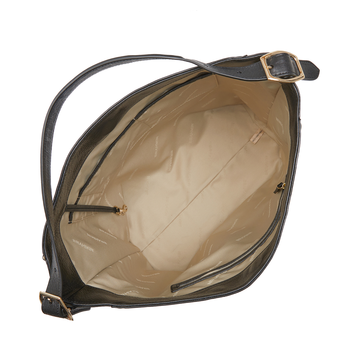 Parin Leather Shoulder Bag | Black Gryphon | BRAHMIN